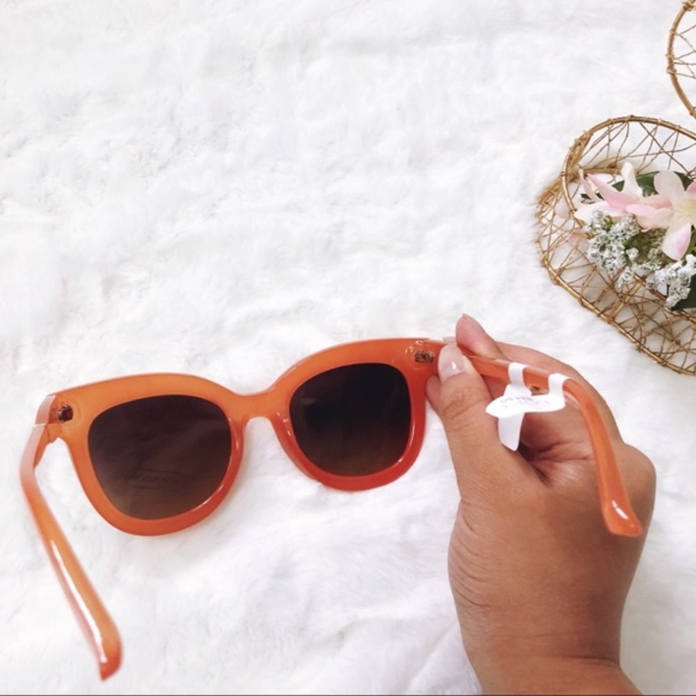 LOFT Apricot Pink Pastel Cateye Sunglasses - Picture 4 of 8